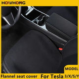 High Quality Flannel Upholstered Seat Cover For Tesla Model 3 X S Y Snug Warm Cushion Car Modified Interior Decorate Accessories