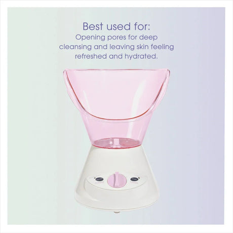 True Glow Facial Sauna Moisturizing Treatment System, Pink/White ， facial steamer ，Home Use Beauty Devices