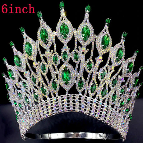 Miss Universe  Wedding Crown Queen Rhinestone Tiara Party Stage Show Hair Jewelry for Pageant