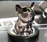 Car Ornament Metal Shake Head French Bulldog Diamond Fragrance Purified The Car Inside Air Condition Accessories Interior Woman