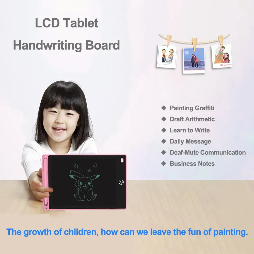 12 Inch 2 Styles LCD Writing Tablet Drawing Board Repeatable Erasable and Writable LCD Handwriting Pad for Children Boys Girls