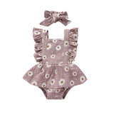 0-18M Newborn Girls Floral Jumpsuits Cotton Sleeveless Ruffles Romper With Tutu Skirts Summer  Baby Girls Clothing