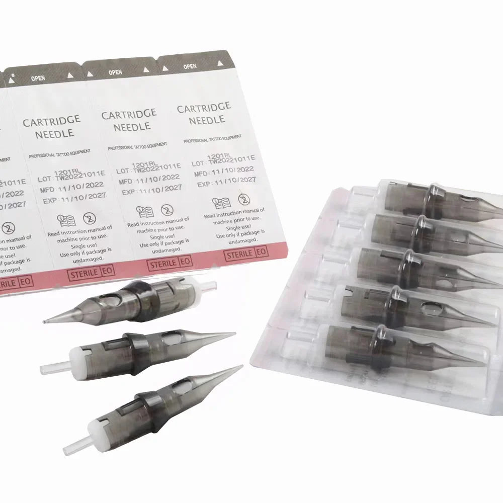 10pcs Disposable Tattoo Cartridge Needles 1RL 3RL 5RL 7RL 3F 5F 7F Tattoo Eyebrow Machine Needles