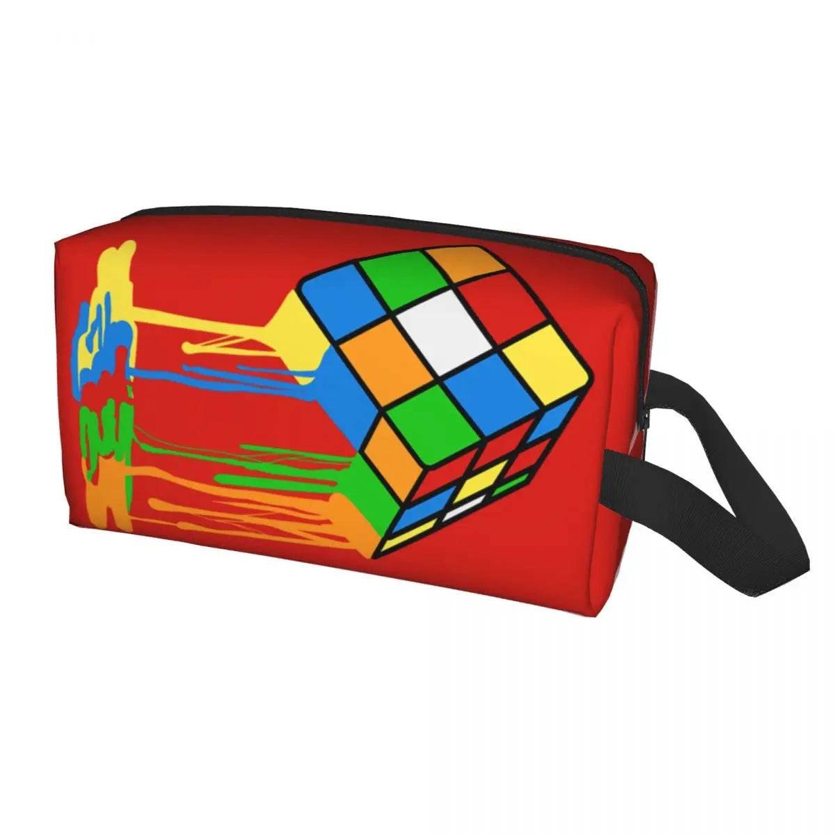 Math Rubik Rubix Cube Caps Cosmetic Bag Women Fashion Big Capacity Makeup Case Beauty Storage Toiletry Bags