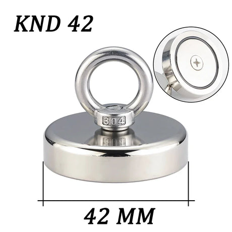 Super Strong Magnets Set Neodymium Magnet Hook Kit With Countersunk Hole Eyebolt Magnetic Hooks Salvage Fishing Magnet Searcher