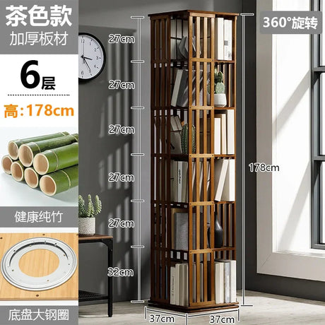 Magazine Racks Bookshelf Rotating Display Storage Bookshelf Kitchen Organizer Corner Librero Minimalista Hotel Furniture YN50BS