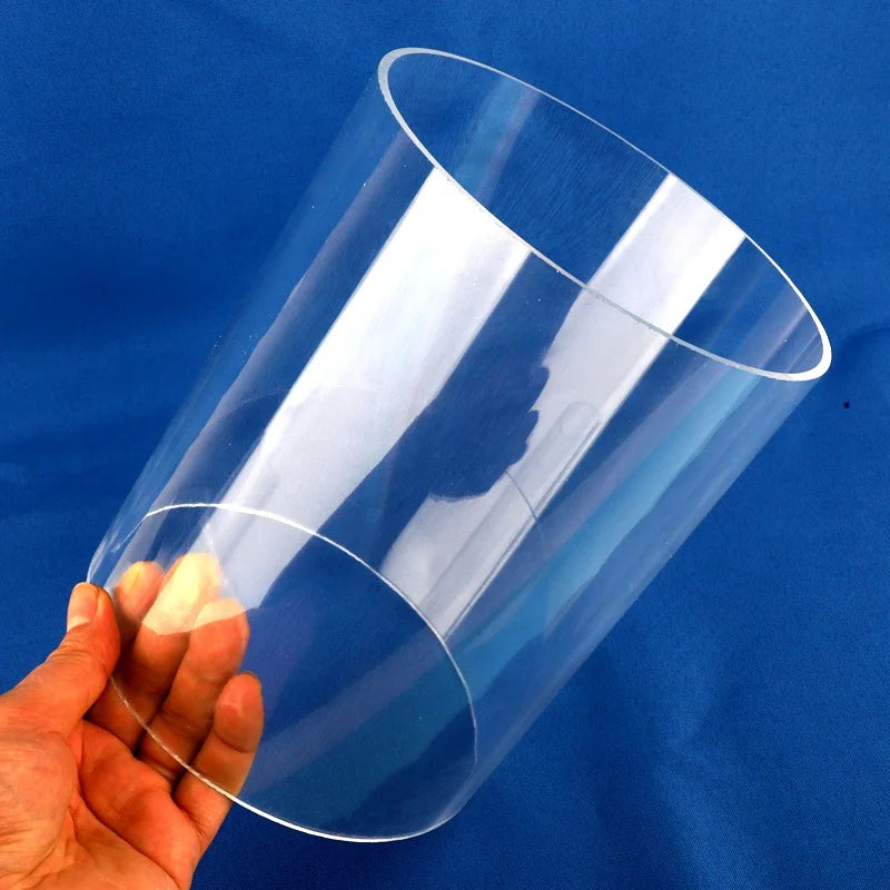 110~160mm Transparent Clear Plexiglass Pipe Home Decoration Stress Relief MINI Aquarium Fish Tank DIY Accessories Acrylic Pipe