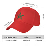 Morocco Flag Baseball Cap UnisexAdult Moroccan Proud Patriotic Adjustable Dad Hat for Men Women Outdoor Sun Hats