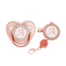 Baby Pacifier Letter Clip Chain Cover Newborn 26 Name Initial Bling Rose Gold Silicone Pacifiers Infant Nipple Dummy Baby Shower