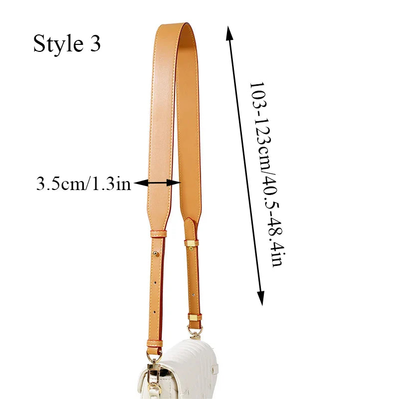 100% Genuine Leather 105CM Bag Strap for LV Neverfull Bags Adjustable Handbags Straps Crossbody Replacement Bag Accessories