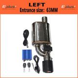 EPLUS Car Exhaust System Electric Valve Control Exhaust Pipe Kit Adjustable Valve Angle Silencer Stainless Universal 51 63 70 76