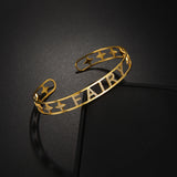 Atoztide Customized Letter Name Bracelet Personalized Custom Bangles for Women Men Stainless Steel Chrismas Jewelry Gift