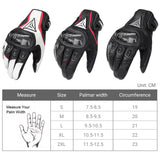 Carbon Fiber Motorcycle Gloves Cowhide Leather Moto Motorbike Motocross Gloves Anti-slip Protective Gear