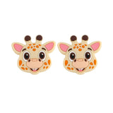 5/10 Pieces Brand New Giraffe Head Silicone Animal Beads Food Grade DIY Pacifier Chain Accessories Baby Toys BPA Free