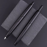 MAJOHN A1 Press Fountain Pen Retractable EF Nib 0.4mm Metal Matte Black writing Ink Pen with Converter for students gifts