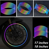 Motorcycle Sticker Laser Wheel Hub Rim Decal Car Tyre Reflective Strips Bicycle Universal For KAWASAKI SUZUKI YAMAHA Mitsubishi