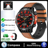 2024 New Smart Watch Men Outdoor Military Sports Fitness IP68 Waterproof Watch Bluetooth Call Heart Rate Detection Smart Watch