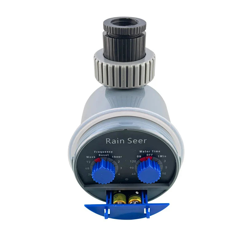 FUJIN Double-Dial Water Timer Home Garden Ball Valve Watering Controller Automatic Digital Watering Device