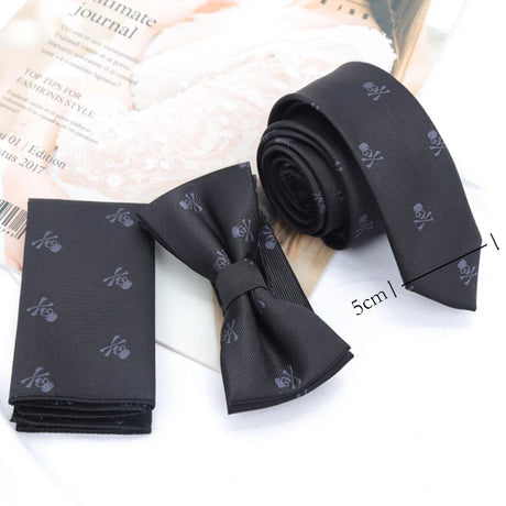 37 Color Men Tie Set Classic Polyester Jacquard Necktie Cravat Bowtie Suit Vintage Ties for Groom Gifts Business Wedding Party