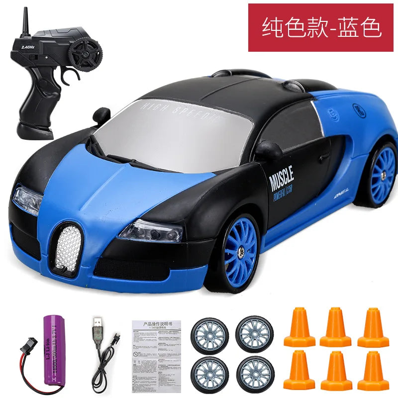 2.4G Drift Rc Car 4WD RC Drift Car Toy Remote Control GTR Model AE86 Vehicle Car RC Racing Car Toy for Children Christmas Gifts