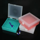 100 Holes Laboratory Plastic Tube Box Rack Use for 2ml 1.5ml 1.8ml Cryopreservation Tube With Connection Cover , 1piece