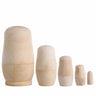 5Pcs Blank Wooden Embryos Russian Nesting Dolls Toy Unpainted Matryoshka Doll DIY Paint Skill Training For  Gifts