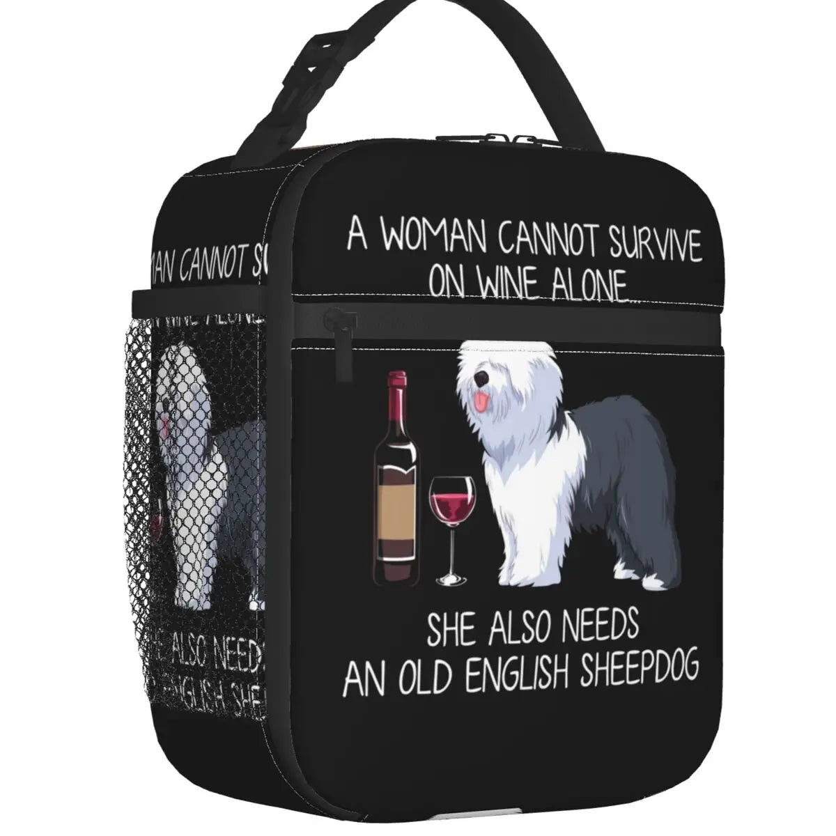 Custom Dachshund And Wine Funny Dog Lunch Bag Women Thermal Cooler Insulated Lunch Boxes for Children School