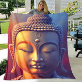 Buddha Sakyamuni Buddhism Faith Religion Soft Plush Blanket,Flannel Blanket Throw Blanket for Living Room Bedroom Bed Sofa Pray