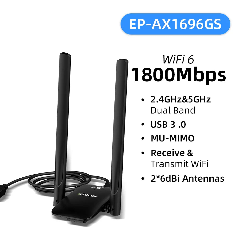 EDUP 1300Mbps Mini USB WiFi Adapter Dual Band Wifi Network Card  5G 2.4GHz Wireless AC USB Adapter for PC Desktop Laptop Win11