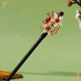 Chinese Hanfu Hair Stick Forks For Women Flower Tassel Hairpin Chopsticks Fairy Pearl Crystal Headpiece Girls Party Hair Jewelry