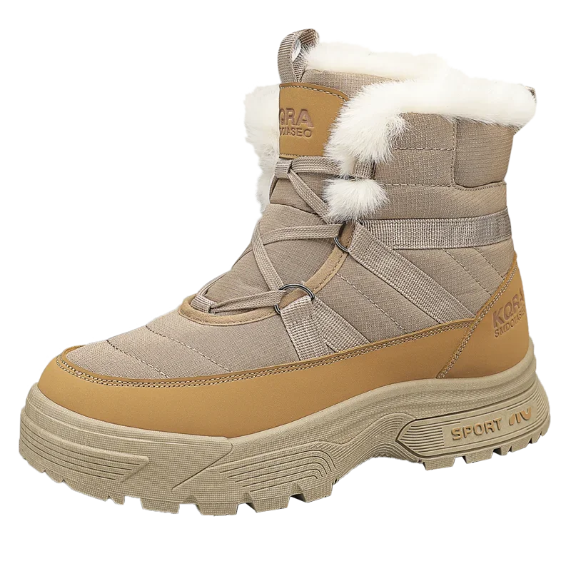 Mens Boots Outdoor Snow Shoes Plus Cotton Winter Non-slip Desert Army Boot Warm Plush High Tops Wear-resistant Thick Bottom Shoe