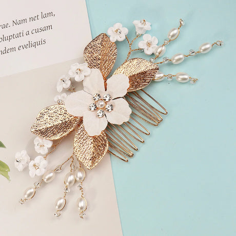 White Flower Hairpins Elegant Women Floral Style Hair Clip Chinese Style Hairclip Bride Wedding Headdress Hanfu Hair Accessories