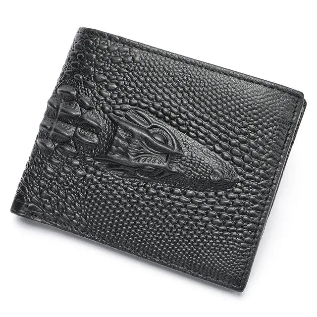 Luxury Designer Leather Wallet Long Purse Alligator Style Popular For Men Male Fashion Card s Business