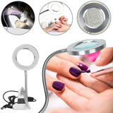 USB Table Lamp LED Study Table Light with Clip Makeup&Beauty Desk Lamp With Eight Times Magnifying Glass Circle Desk Light