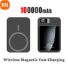 Xiaomi 100000mAh Wireless Magnetic Power Bank Magsafe50000mAh Wireless Fast Charging Thin Portable Waterproof Free Shipping