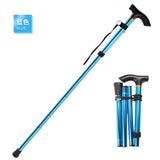 Adjustable Walking Stick Cane 2 Section Stable Anti-Skid Anti Shock  Crutch for Old Man Hiking