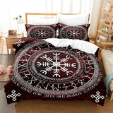 Vikings Duvet Cover Scandinavian Culture Print Bedding Set Mythology Religion Comforter Cover King Queen For Teens Adults Gifts