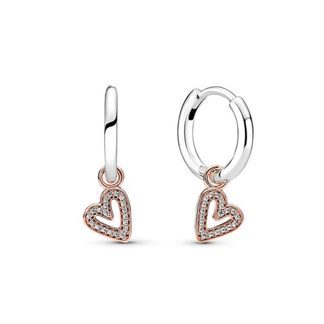 2022 New 925 Sterling Silver DIY Crochet Women's Earrings Heart Shaped Fine Jewelry Suitable As Gifts For Girlfriends