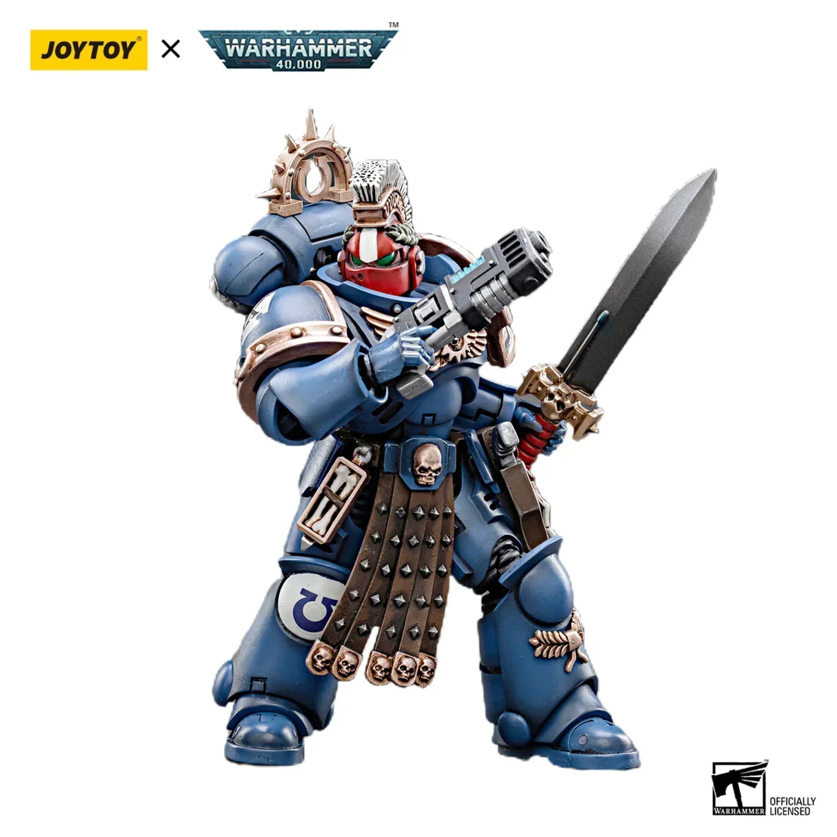 JOYTOY Warhammer 40k Action Figure Ultramarines Primaris Company Champion Parnaeus Veteran Intercessor Anime Military Model Toy