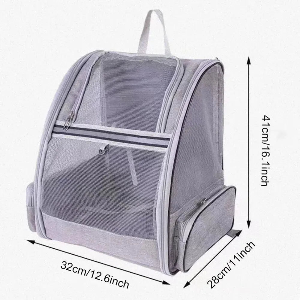 Collapsible Dog Backpack for Small Pet Dog Cat Carrier Backpack Mesh Ventilation Bag Breathable Pet Bag for Outdoor Travel