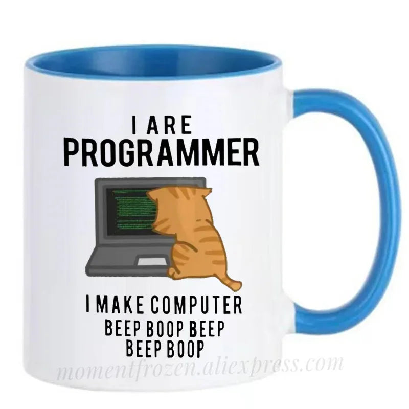 Engineer Mugs Computer Programmer Cups Programming Debugging Teaware Tea Coffee Coffeeware Geek Nerd Coworker Gift Coder Unicode