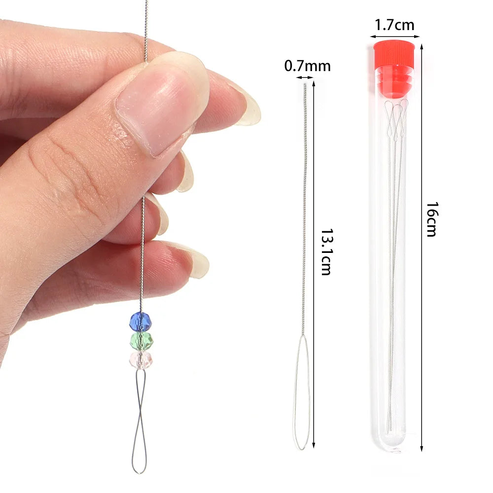 5pcs/7pcs Stainless Steel Beaded Needle For Beads Threading String Jewelry Making Beaded Supplies Accessories Tools Wholesale