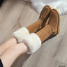 Winter Women's Short Plush Suede Snow Boots Fashion New Keep Warm Flat Mid Calf Boots for Women Platform Shoes Thigh High Botas