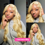 613 Hd Lace Frontal Wig Transparent Honey Blonde Body Wave 13x6 Lace Front Wig Human Hair Wig 13x4 Frontal Wigs for Women