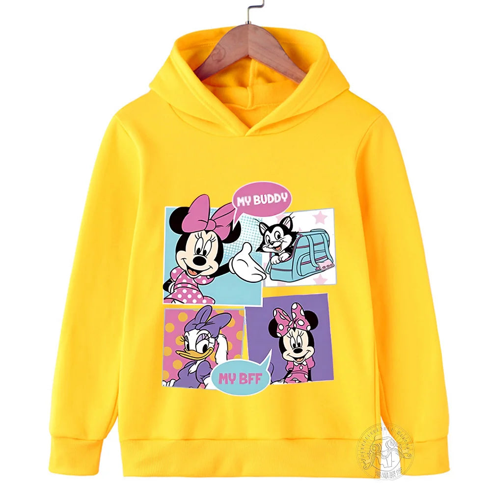 Sweatshirts Manga Anime Mickey Minnie Mouse Hoodie Kid Girl Boy Sweatshirt Hoody Cartoon Children Cute Clothes Baby Top Pullover