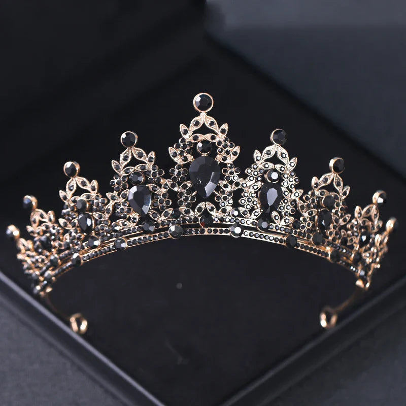 Wedding Hair Tiara Crystal Bridal Tiara Crown Silver Color Diadem Veil Tiaras Wedding Hair Accessories Headpieces Head Jewelry