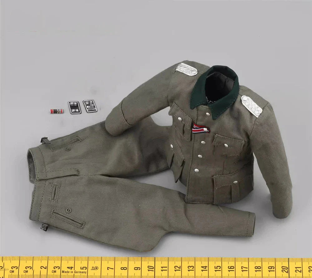 DID D80172 Man Who WWII Series Soldier Mini Toys Model Military Uniform Set with Medals Waist Belt For 12" Action Figure DIY 1/6