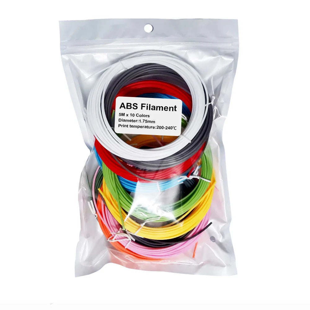 3D Printing Materials For 3D Pens 1.75mm Diameter PCL PLA ABS Filament 50M/100M/150M Pack