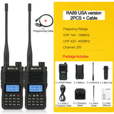 Retevis RA89 Walkie Talkie USB C Charge IP68 Waterproof 10W Long Range Two Way Radio Intelligent Noise Reduction ht Transceiver