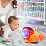 Children Toy Crawling Crab Walking Dancing Electronic Pets Robo Hermit Crab Snail Glowing With Music Light Baby Toddler Toy Gift